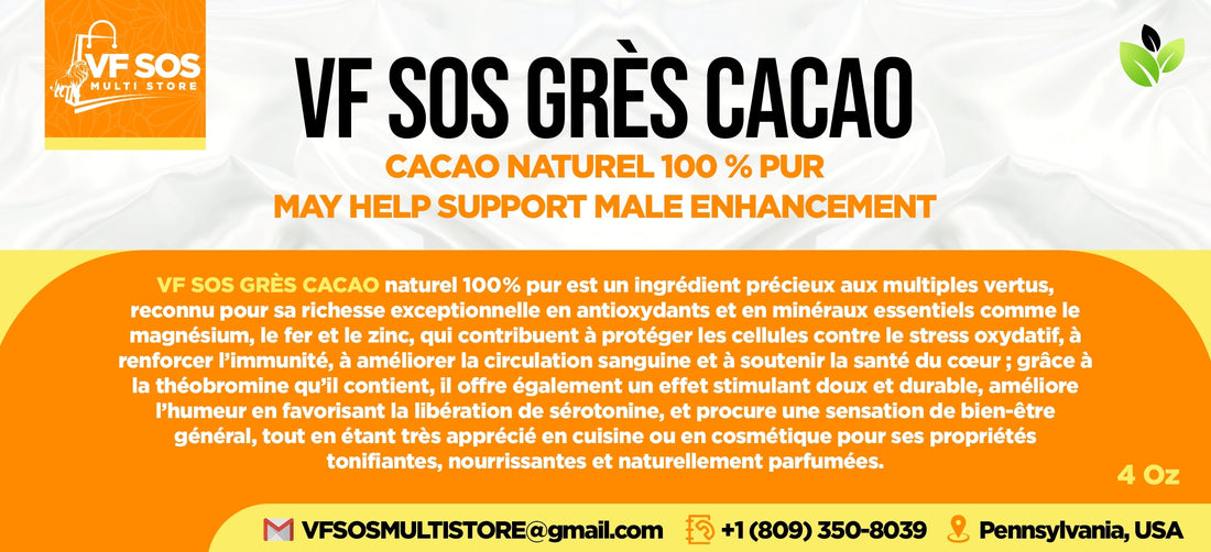 VF SOS Pure Cacao Powder – Antioxidant Superfood &amp; Wellness Support