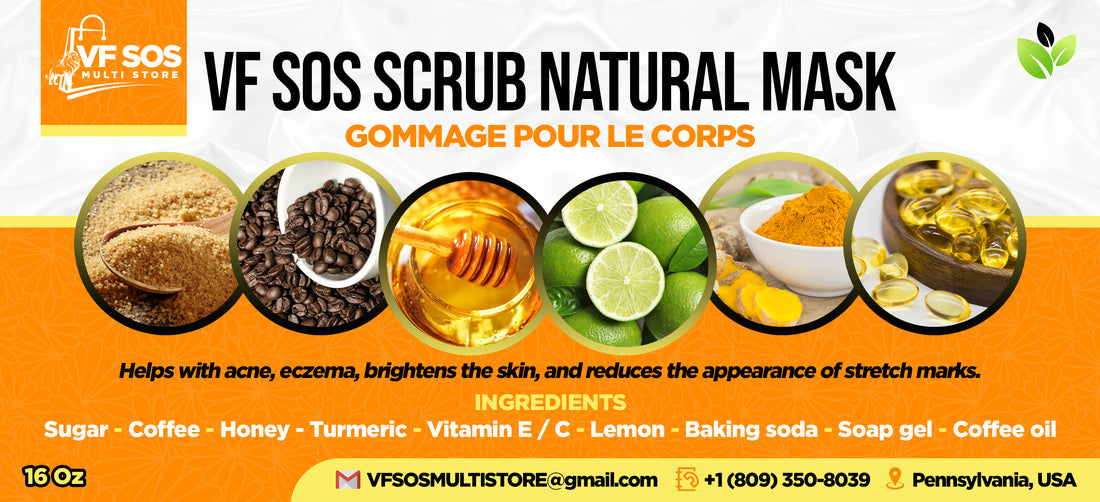 VF SOS Natural Body Scrub & Mask – Exfoliate, Brighten & Smooth Skin